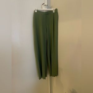 Green Cider loose fit wide leg pants